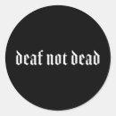 Recherche de geste autocollants Sourd