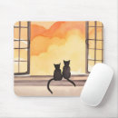Recherche de silhouettes chat tapis souris Noir