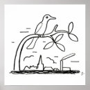 Zoek naar vogel tekeningen posters Zwart wit