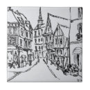 Recherche de rues de ville carreaux Scène de rue