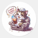 Recherche de chat de chibi autocollants Kawaii