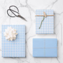 Recherche de pastel blue papier cadeau En vichy