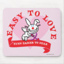 Zoek naar grappige belediging muismatten Geel bunny