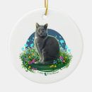 Recherche de chat gris ornements Bleu russe