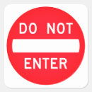 Recherche de signe de sécurité autocollants Rouge