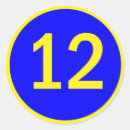 Recherche de numéro 12 autocollants Nombre