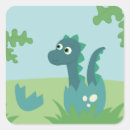 Recherche de petit dinosaure autocollants Bleu