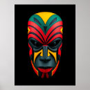 Recherche de masque africain posters Coloré