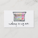 Recherche de palette de maquillage cartes visite Coloré