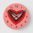 Recherche de coeur rouge horloges Rouge et noir