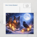 Recherche de loup mystique cartes postales Magique
