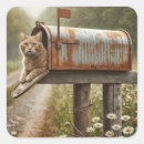 Recherche de chat de gingembre autocollants Tabby