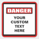 Recherche de dangers autocollants Coutume