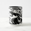 Zoek naar zwart wit marmer mokken Abstract