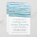 Zoek naar streep huwelijk uitnodigingen Blauw