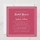 Recherche de magenta bridal shower invitations Future mariée