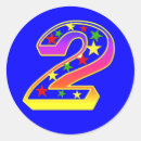 Recherche de numéro 2 autocollants Coloré