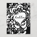 Recherche de motif noir cartes postales Pour elle