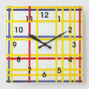 Recherche de mondrian horloges Coloré