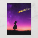 Zoek naar vallende ster briefkaarten Meteoor