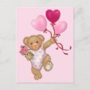 Recherche de ballons en forme de coeur cartes postales Mignon