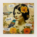 Recherche de oiseaux vintages puzzles Fleurs