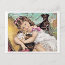 Recherche de petite fille vintage cartes postales Chien