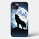 Recherche de lune de loup iphone coques Forêt