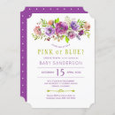 Recherche de pastel gender reveal invitations Rose ou bleu