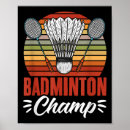 Recherche de raquette de badminton posters Anniversaire