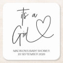 Recherche de baby shower dessous de verres Coeur