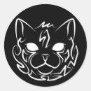 Zoek naar zwart witte katten stickers Lijnkunst