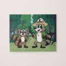 Zoek naar raccoon puzzels Groen bos