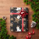 Recherche de père noël noir papier cadeau Moderne