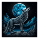 Recherche de graphique de loup posters Noir