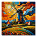 Recherche de moulin à vent posters Coucher de soleil