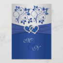 Recherche de blue and silver invitations Floral