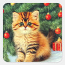 Recherche de chats de noël autocollants Neige