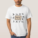 Recherche de symboles mathématiques tshirts Enseignant
