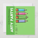 Recherche de crayon couleur invitations Bleu
