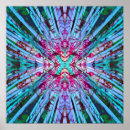 Recherche de bleu turquoise abstraite moderne posters Vert