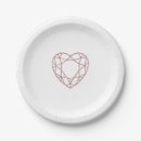 Recherche de coeurs assiettes en papier Pour elle