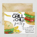 Recherche de barbecue extérieur invitations Aquarelle