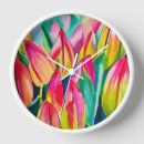Zoek naar roze tulpen klokken Waterverf