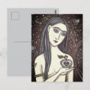 Recherche de femme dans le jardin cartes postales Toute personne