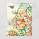 Recherche de chaton rose cartes postales Aquarelle