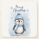 Recherche de pingouin mignon dessous de verres Joyeux noël