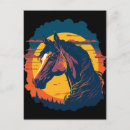 Recherche de tête de cheval cartes postales Coucher de soleil