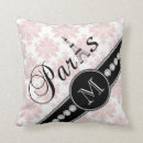 Recherche de damassé rose coussins Monogramme