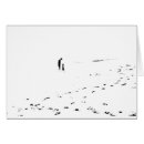 Zoek naar voetstappen briefkaarten Strand